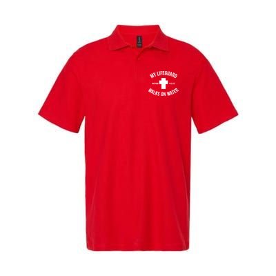 My Lifeguard Walks on Water - Matthew 14:22-32 Jesus Cross Softstyle Adult Sport Polo