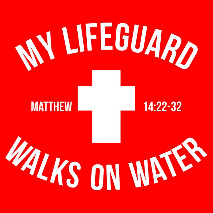 My Lifeguard Walks on Water - Matthew 14:22-32 Jesus Cross Baby Bodysuit