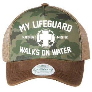 My Lifeguard Walks On Water Jesus Saves Legacy Tie Dye Trucker Hat