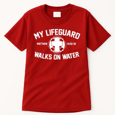 My Lifeguard Walks On Water Jesus Saves Tall T-Shirt