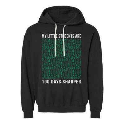 My Little Students Are 100 Days Sharper Garment-Dyed Fleece Hoodie