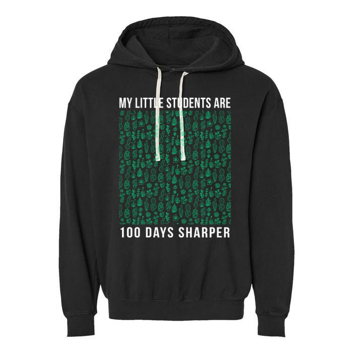 My Little Students Are 100 Days Sharper Garment-Dyed Fleece Hoodie
