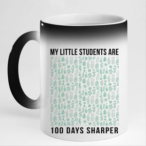 My Little Students Are 100 Days Sharper 11oz Black Color Changing Mug