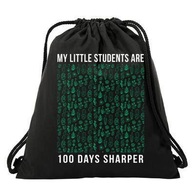 My Little Students Are 100 Days Sharper Drawstring Bag