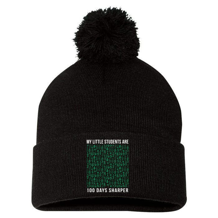 My Little Students Are 100 Days Sharper Pom Pom 12in Knit Beanie