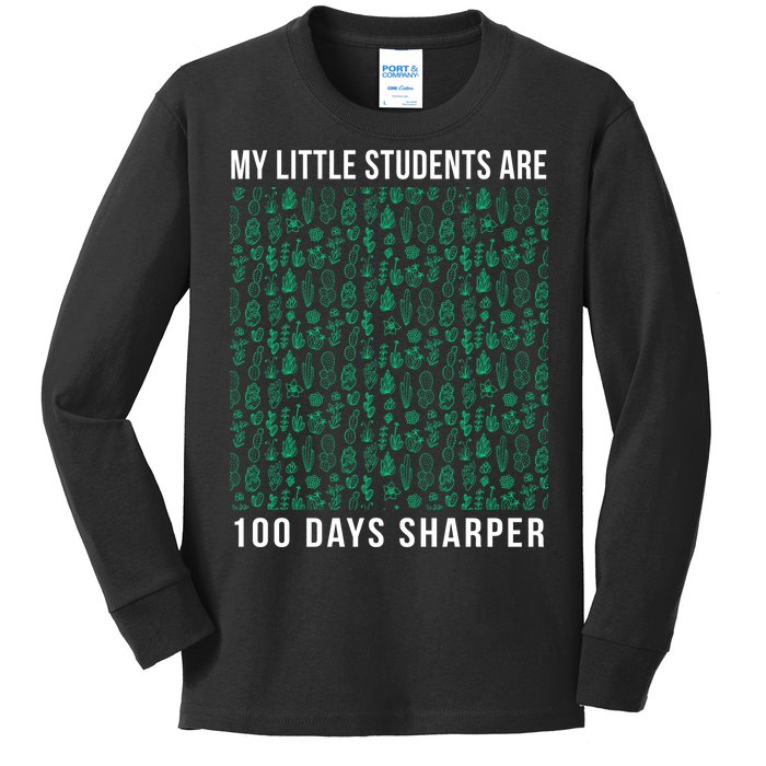 My Little Students Are 100 Days Sharper Kids Long Sleeve Shirt