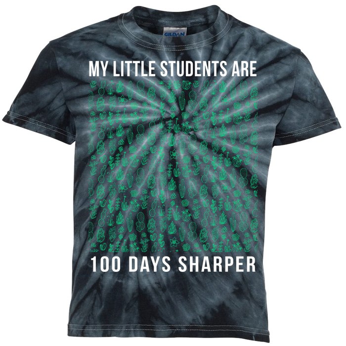 My Little Students Are 100 Days Sharper Kids Tie-Dye T-Shirt