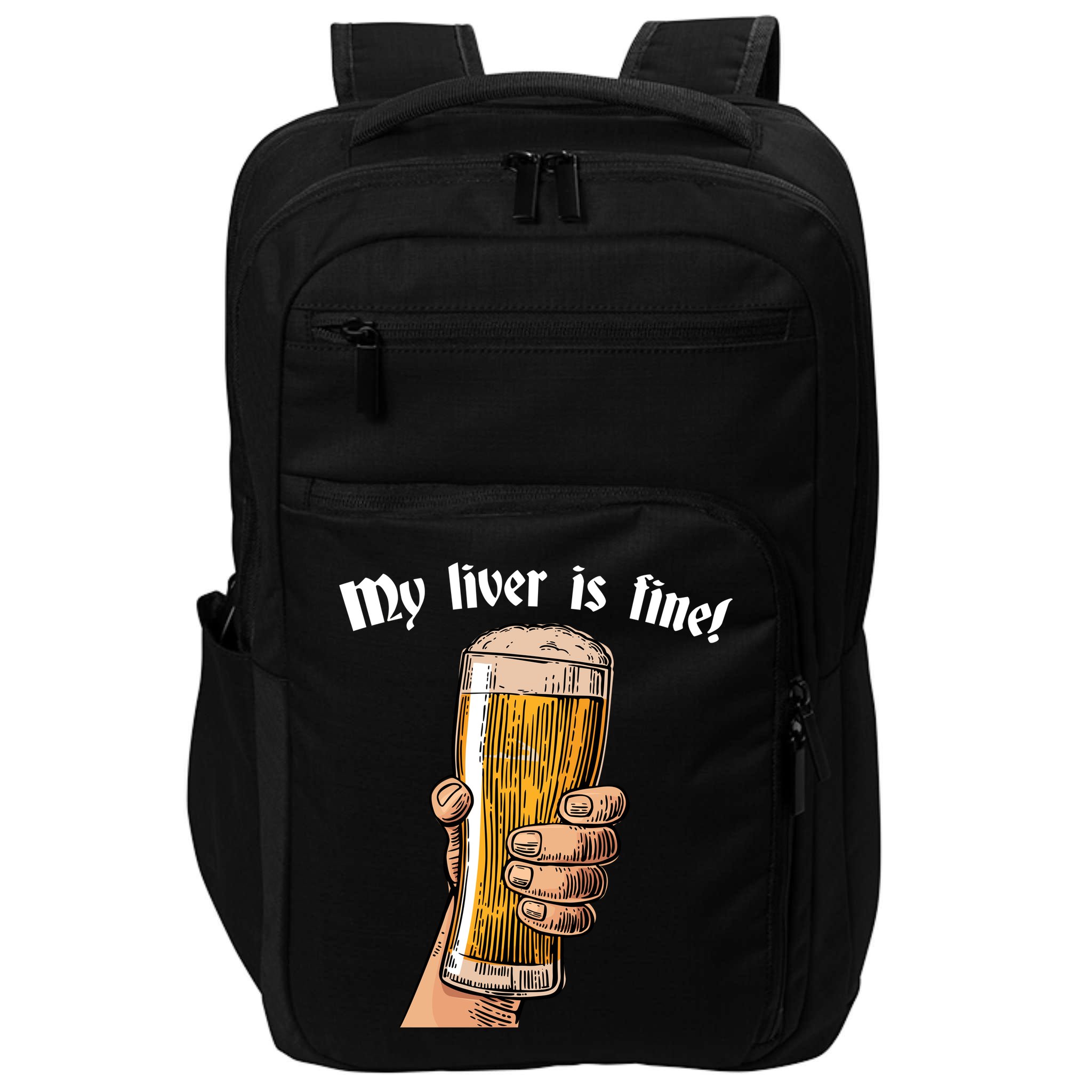 My Liver Is Fine Impact Tech Backpack