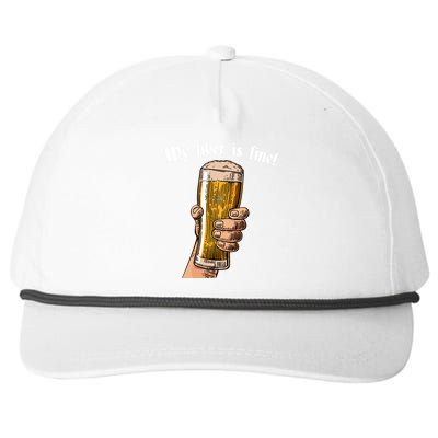 My Liver Is Fine Snapback Five-Panel Rope Hat