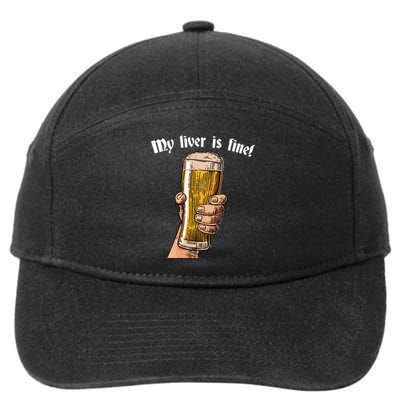 My Liver Is Fine 7-Panel Snapback Hat