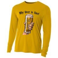 My Liver Is Fine Cooling Performance Long Sleeve Crew