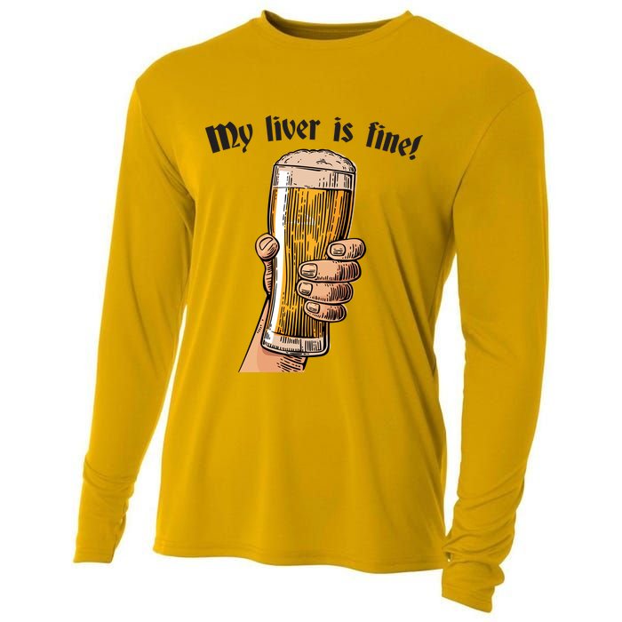 My Liver Is Fine Cooling Performance Long Sleeve Crew