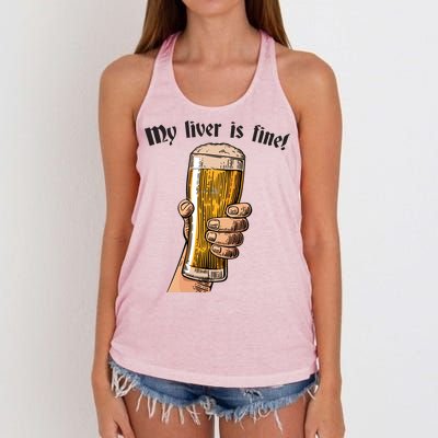 My Liver Is Fine Women's Knotted Racerback Tank