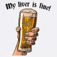 My Liver Is Fine Garment-Dyed Sweatshirt