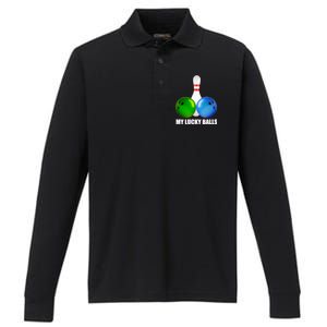 My Lucky Balls Performance Long Sleeve Polo