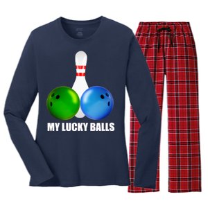 My Lucky Balls Women's Long Sleeve Flannel Pajama Set 