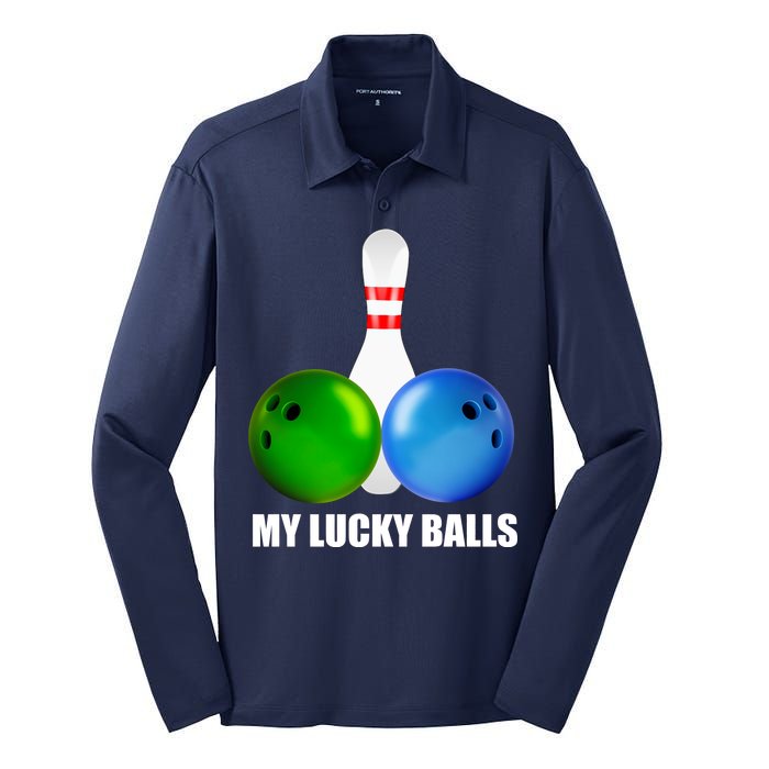 My Lucky Balls Silk Touch Performance Long Sleeve Polo