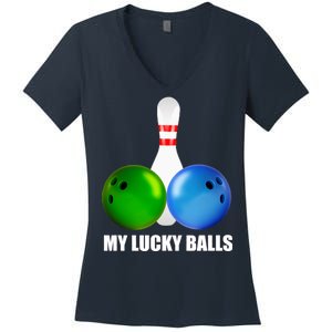 My Lucky Balls Women's V-Neck T-Shirt