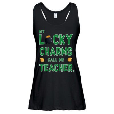 My Lucky Charms Call Me Teacher Ladies Essential Flowy Tank