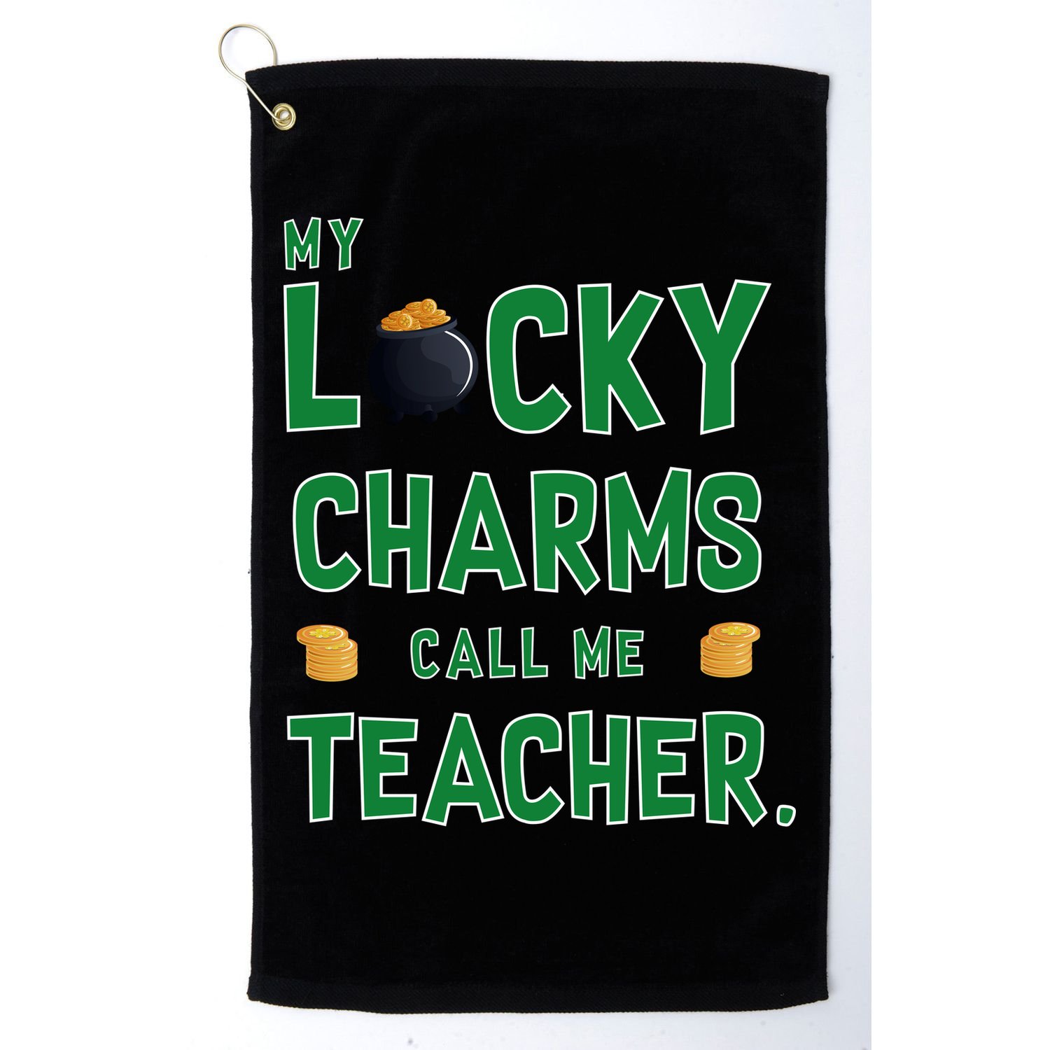 My Lucky Charms Call Me Teacher Golf Towel