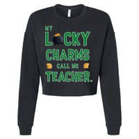 My Lucky Charms Call Me Teacher Cropped Pullover Crew