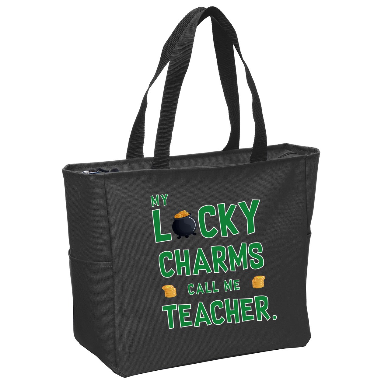 My Lucky Charms Call Me Teacher Zip Tote Bag
