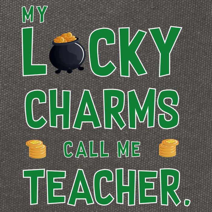 My Lucky Charms Call Me Teacher Cotton Canvas Backpack