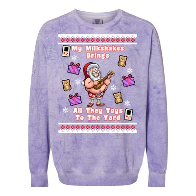 My Milkshakes Brings All The Toys To The Yard Colorblast Crewneck Sweatshirt