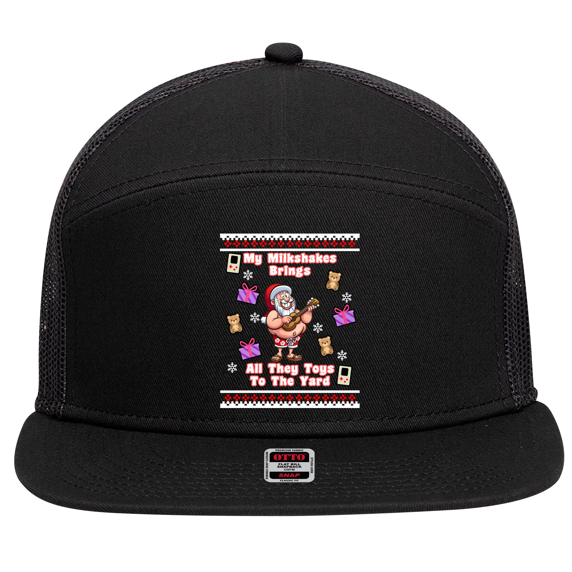 My Milkshakes Brings All The Toys To The Yard 7 Panel Mesh Trucker Snapback Hat