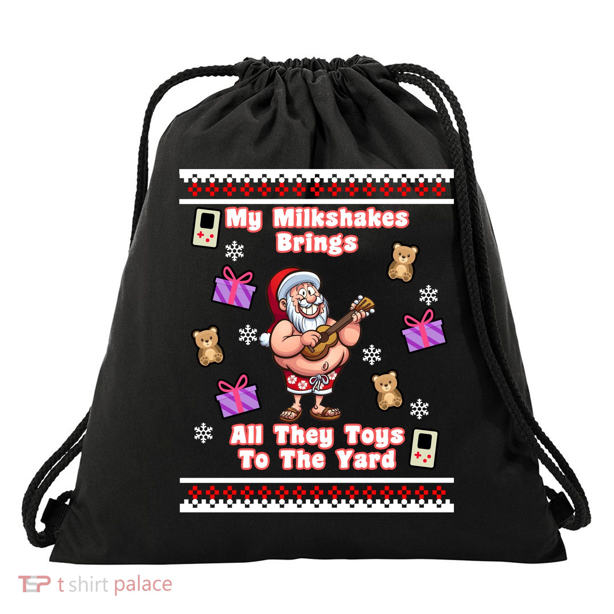 My Milkshakes Brings All The Toys To The Yard Drawstring Bag