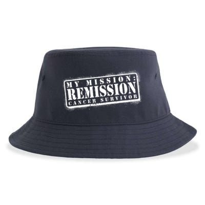 My Mission Remission Cancer Survivor Stamp Sustainable Bucket Hat