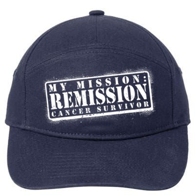 My Mission Remission Cancer Survivor Stamp 7-Panel Snapback Hat