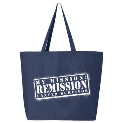 My Mission Remission Cancer Survivor Stamp 25L Jumbo Tote