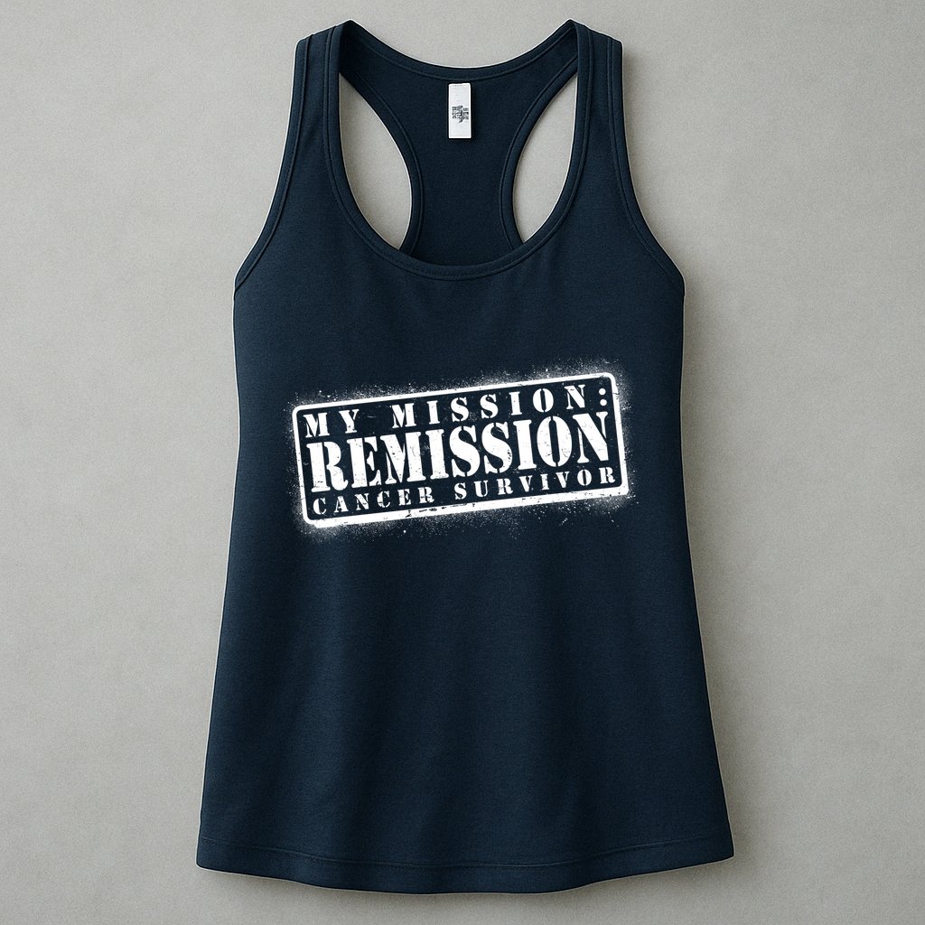 My Mission Remission Cancer Survivor Stamp Womens Tank Top