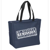 My Mission Remission Cancer Survivor Stamp Zip Tote Bag