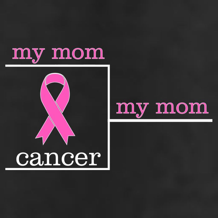 My Mom Cancer Bracket 7 Panel Mesh Trucker Snapback Hat