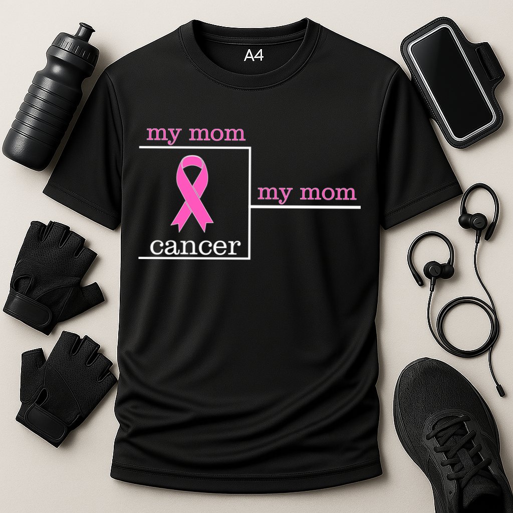 My Mom Cancer Bracket Cooling Performance Crew T-Shirt