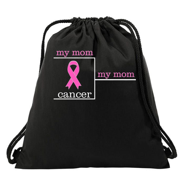 My Mom Cancer Bracket Drawstring Bag