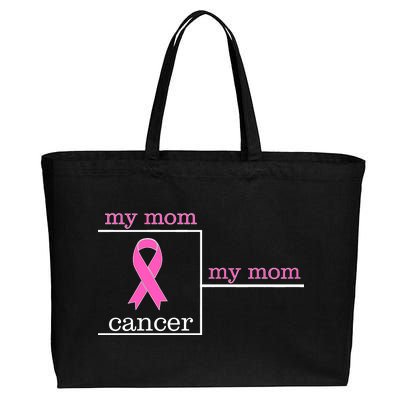 My Mom Cancer Bracket Cotton Canvas Jumbo Tote