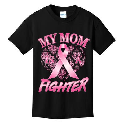 My Mom Is A Fighter Breast Cancer Awareness Kids T-Shirt