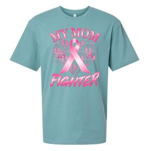 My Mom Is A Fighter Breast Cancer Awareness Sueded Cloud Jersey T-Shirt