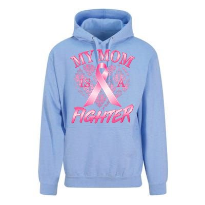 My Mom Is A Fighter Breast Cancer Awareness Unisex Surf Hoodie