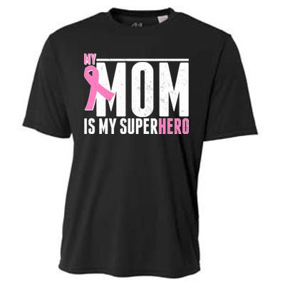 My Mom Is My Superhero Breast Cancer Cooling Performance Crew T-Shirt