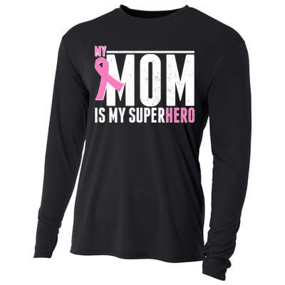 My Mom Is My Superhero Breast Cancer Cooling Performance Long Sleeve Crew