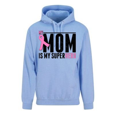 My Mom Is My Superhero Breast Cancer Unisex Surf Hoodie