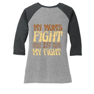 My Mom's Fight Is My Fight Women's Tri-Blend 3/4-Sleeve Raglan Shirt