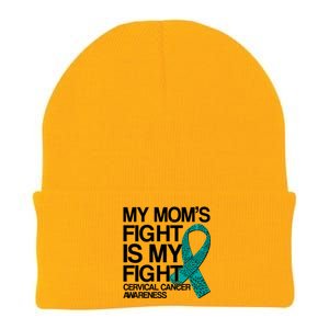 My Mom's Fight is My Fight Cervical Cancer Awareness Knit Cap Winter Beanie