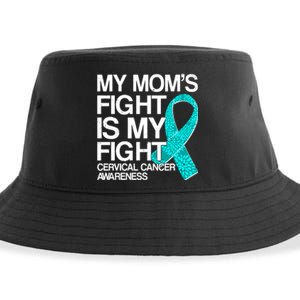 My Mom's Fight is My Fight Cervical Cancer Awareness Sustainable Bucket Hat