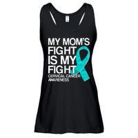 My Mom's Fight is My Fight Cervical Cancer Awareness Ladies Essential Flowy Tank