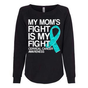 My Mom's Fight is My Fight Cervical Cancer Awareness Womens California Wash Sweatshirt